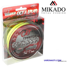 Плетёный шнур толстый Mikado Cat Territory Octa размотка 150м жёлтый Новинка 2020